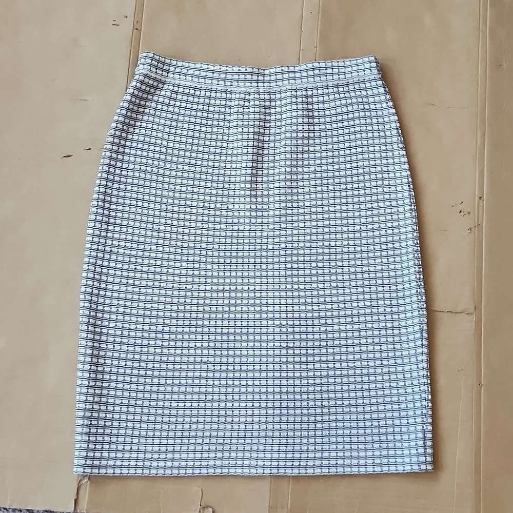 Ming Wang white/black tile print knit skirt-PS - Picture 2 of 6
